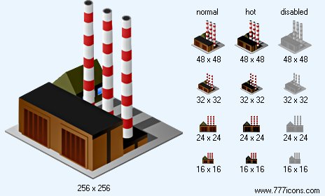 Coal Power Plant Icon Images