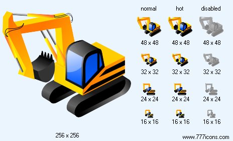 Excavator Icon Images