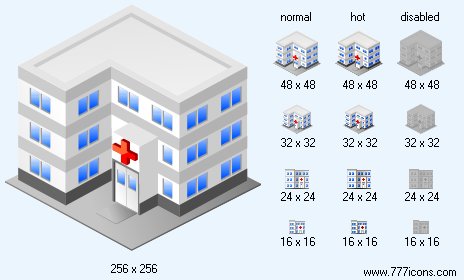 Hospital Building Icon Images