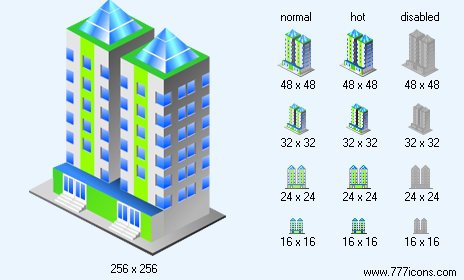 Multistorey Buildings Icon Images