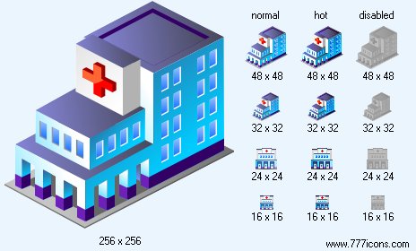 Municipal Hospital Icon Images