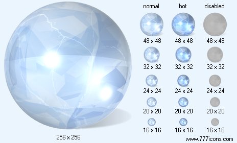 Crystal Sphere Icon Images