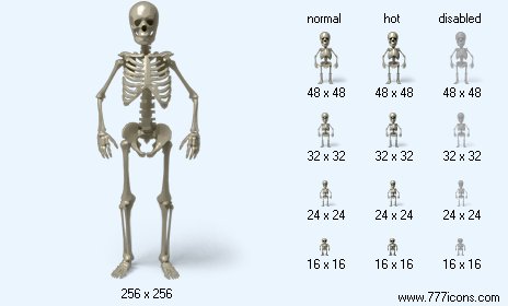 Standing Skeleton Icon Images