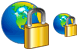 Locked Internet icons