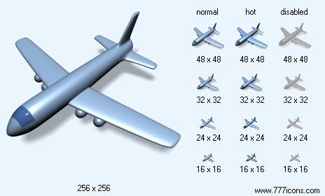 Airline with Shadow Icon Images