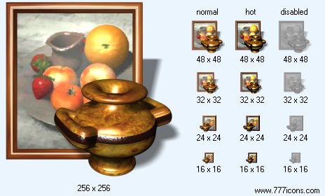 Artwork And Antiques with Shadow Icon Images