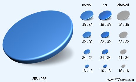 Blue Chip with Shadow Icon Images