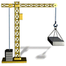 Building Crane with Shadow icon