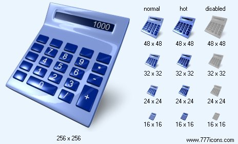 Calculator with Shadow Icon Images