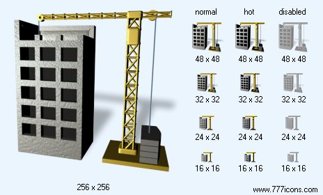 Construction Firm with Shadow Icon Images
