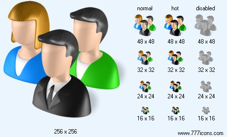 Customers with Shadow Icon Images