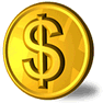 Dollar Coin with Shadow icon