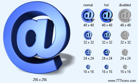 E-Mail with Shadow Icon Images
