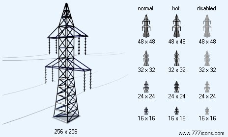 Electricity Supply Network Icon Images