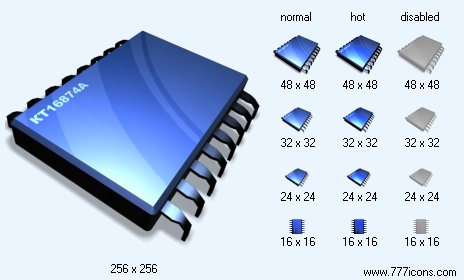 Electronic Industry with Shadow Icon Images