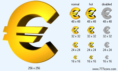 Gold Euro Icon Images