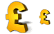 Gold Pound Sterling SH icons