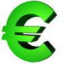 Green Euro icon
