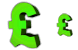 Green Pound Sterling icons