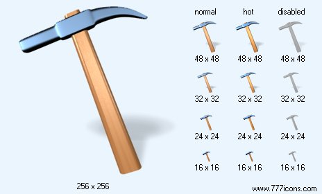 Hammer with Shadow Icon Images