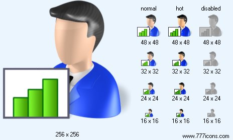 Marketer with Shadow Icon Images