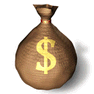 Money Bag with Shadow icon