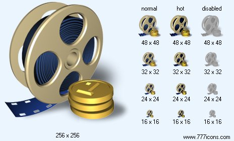 Movie Industry with Shadow Icon Images