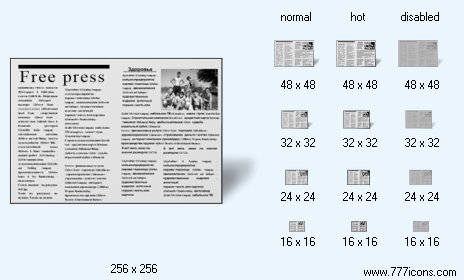 Newspaper with Shadow Icon Images
