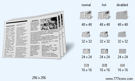 Newspapers with Shadow Icon Images