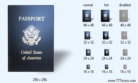 Passport with Shadow Icon Images