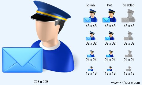 Postman with Shadow Icon Images