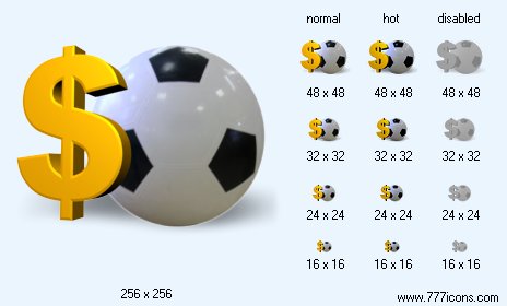 Professional Sports with Shadow Icon Images
