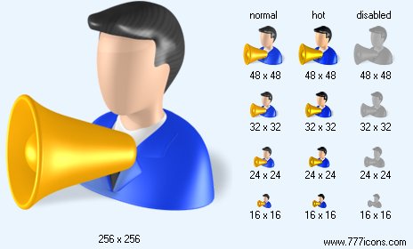 Publicity Agent with Shadow Icon Images
