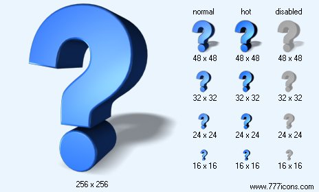 Question with Shadow Icon Images