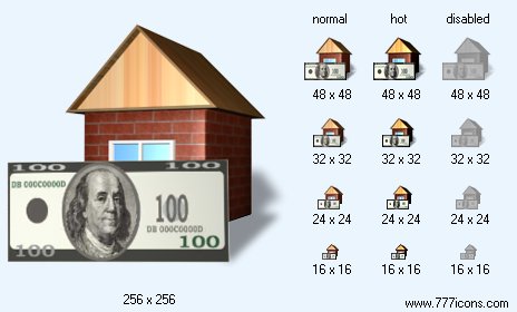 Real Estate with Shadow Icon Images