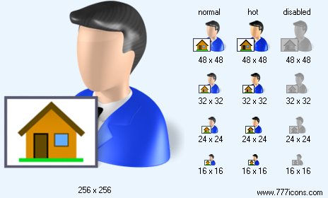 Realtor with Shadow Icon Images