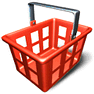Red Basket with Shadow icon