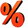 Red Percent icon