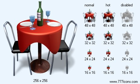 Restaurant with Shadow Icon Images