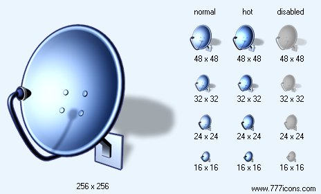 Satellite Radio Company with Shadow Icon Images