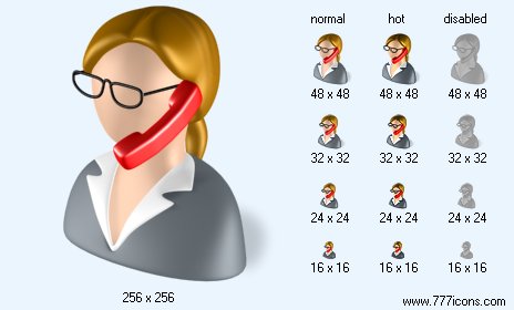 Secretary with Shadow Icon Images