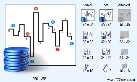 Stock Market with Shadow Icon Images
