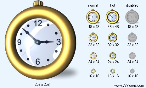 Time with Shadow Icon Images