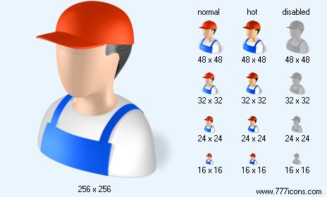 Worker with Shadow Icon Images