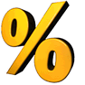 Yellow Percent icon