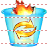 Burn trash can icon