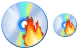 Burn CD icons