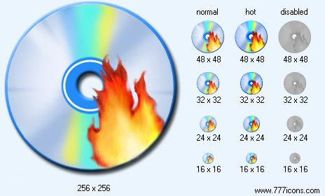 Burn CD Icon Images