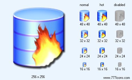 Burn Data Icon Images