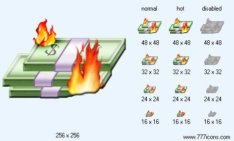 Burn Money Icon Images